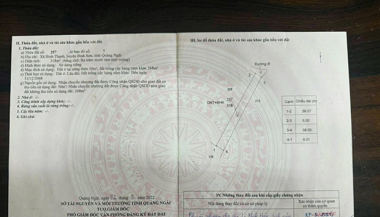 Đất nền Bình Thạnh, Quảng Ngãi 50m² - Tiềm năng tăng giá!