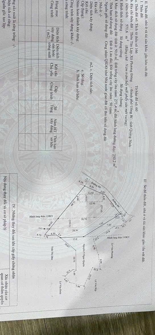 Lô đất Tân Lập Uông Bí 572m² - Sổ đỏ chính chủ, giá tốt hiếm có!