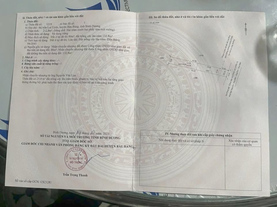 Đất nền Bến Cát 210m² hơn 900 triệu - Sổ đỏ chính chủ!