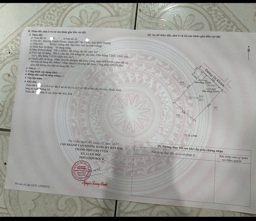 Bán Đất 603m² Tân Uyên - View Sông Đồng Nai, Giá 8 Tỷ