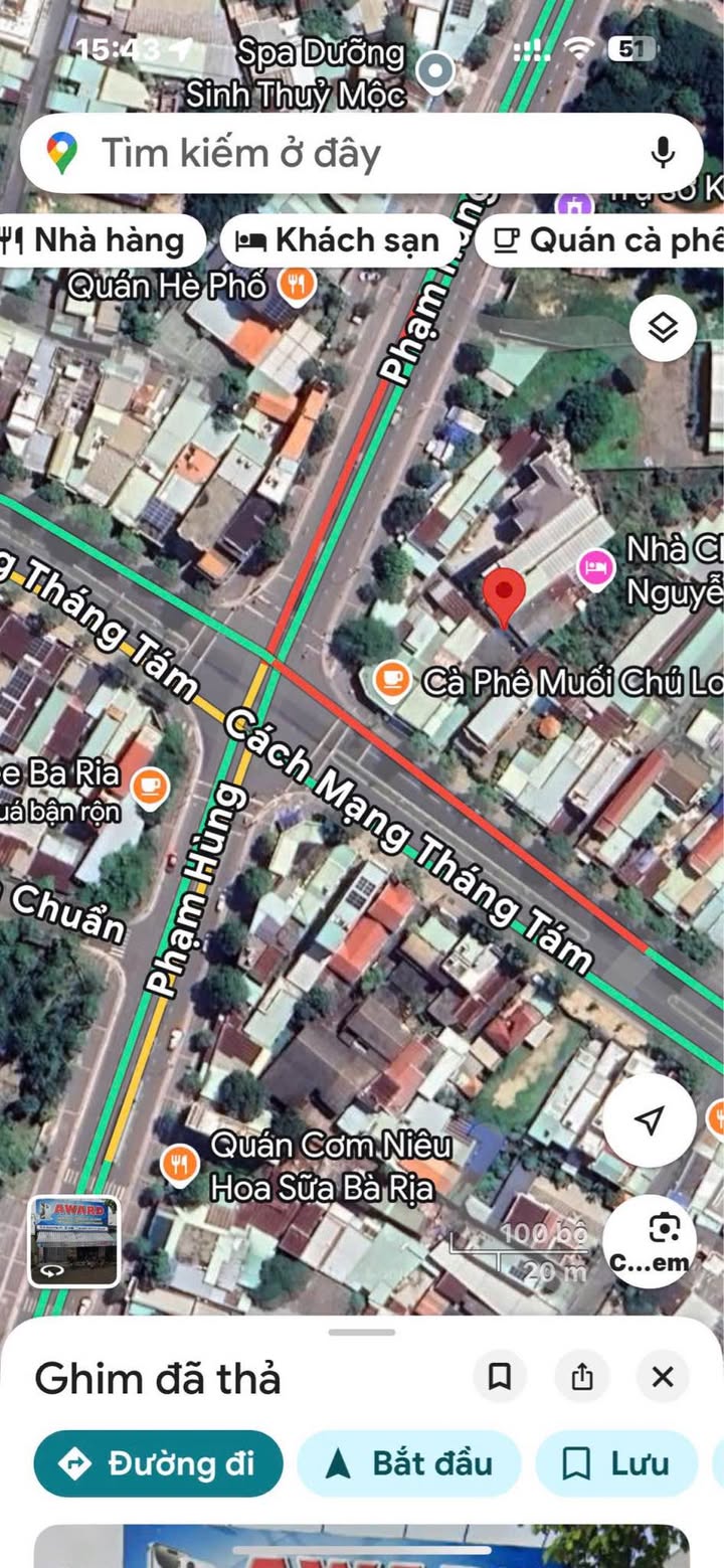 Đất thổ cư 113.5m² Mặt tiền Cách Mạng Tháng Tám, Bà Rịa - Sổ đỏ sẵn sàng