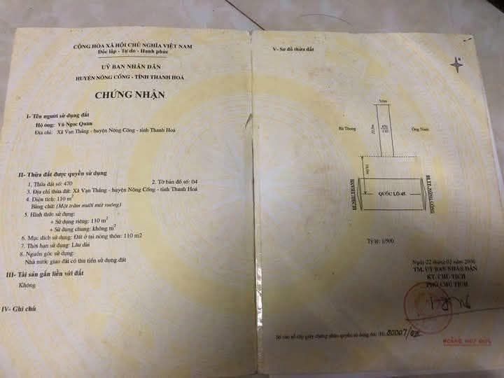 Đất nền Vạn Thắng 110m² - Sổ đỏ chính chủ, tiềm năng tăng giá!