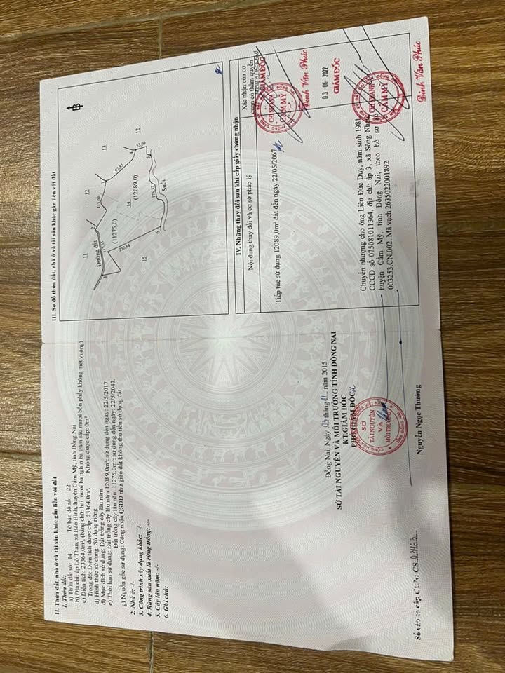 Đất Vườn Sầu Riêng 23.000m² - Cẩm Mỹ, Đồng Nai - Giá 44.7 Tỷ