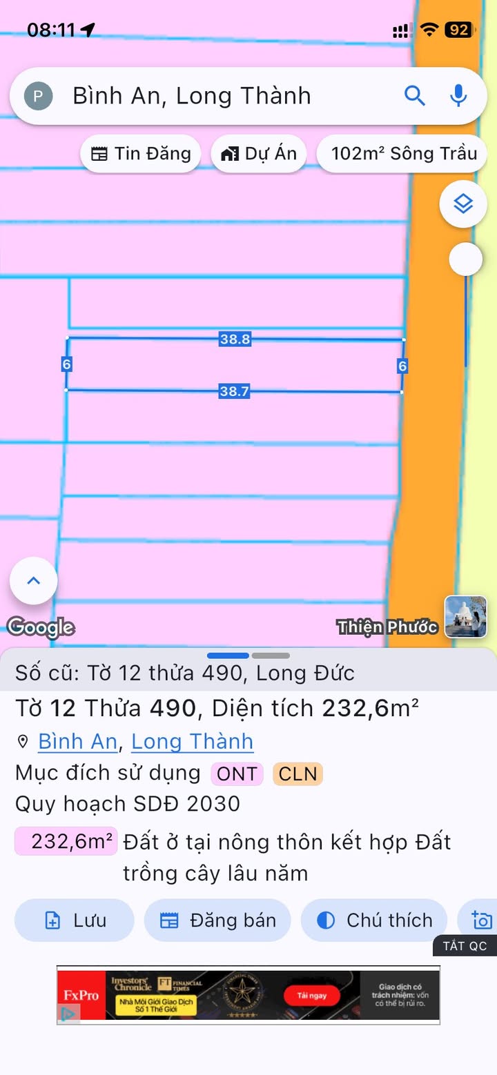 Đất nền Long Thành 234m² hơn 1 tỷ - Sổ đỏ chính chủ!