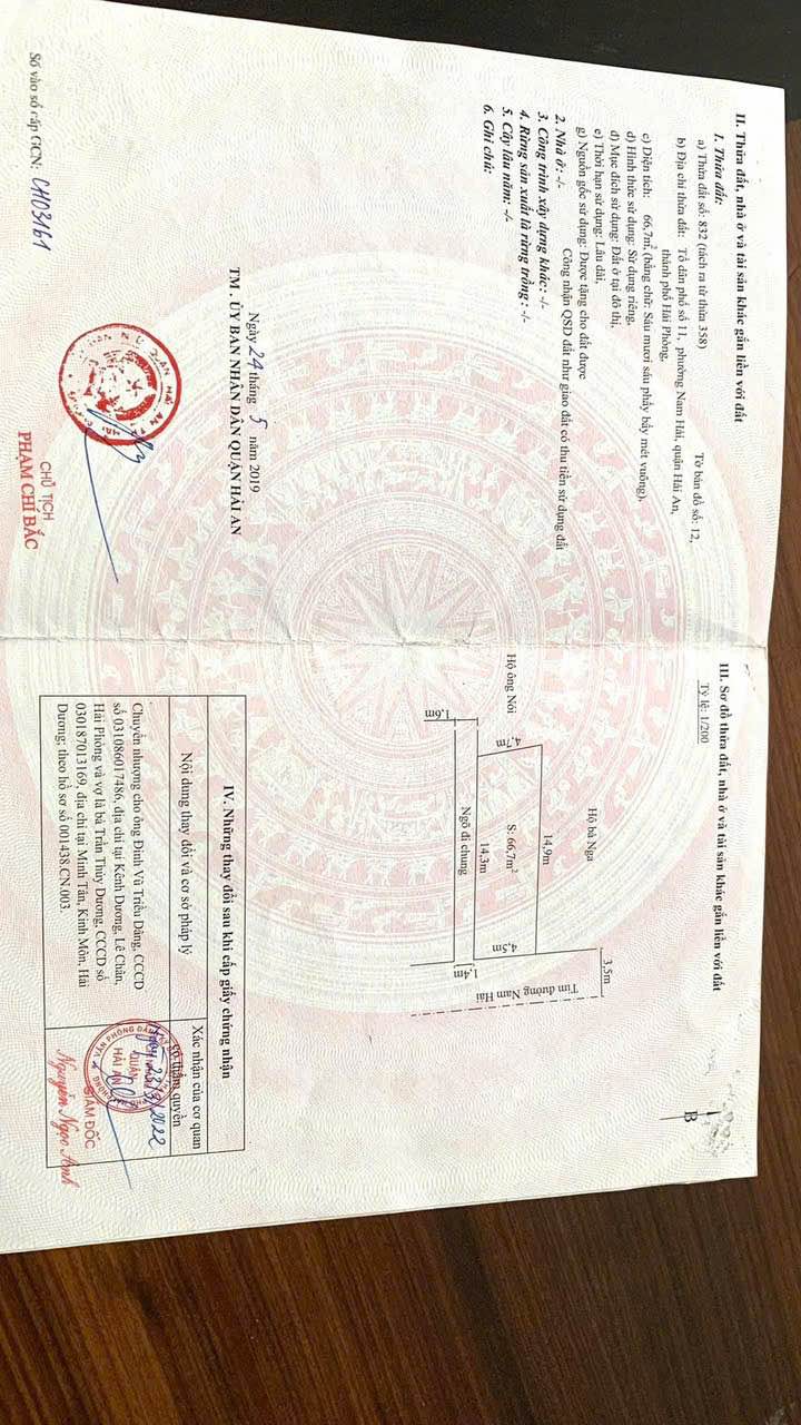 Bán Đất Góc Mặt Tiền Nam Hải, Hải An - 66.7m² Giá 3 Tỷ, Sổ Đỏ