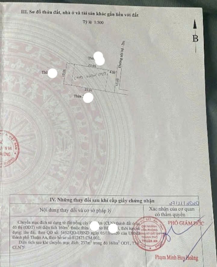 Đất nền Bình Chuẩn, Thuận An 230m² - Xây dựng tự do, sổ đỏ chính chủ!