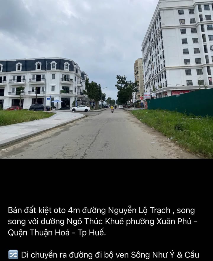 Bán đất 102m² kiệt ô tô Nguyễn Lộ Trạch, Huế - Sổ hồng chính chủ