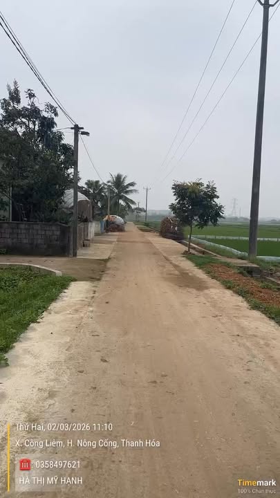 Đất nền 160m² Xã Công Liêm, Nông Cống - Tiềm năng tăng giá chỉ 200 triệu!