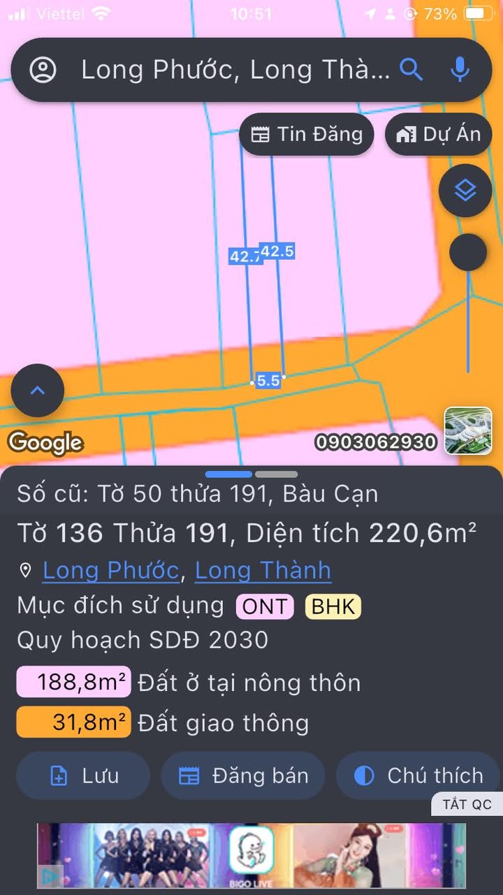 Đất Long Phước Long Thành 210m² - Sổ đỏ chính chủ, Tiềm năng tăng giá!