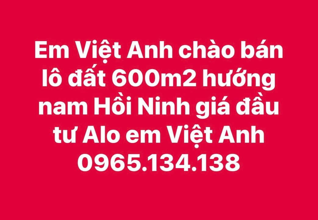 Đất nền Hồi Ninh, Kim Sơn 600m² - Tiềm năng tăng giá!