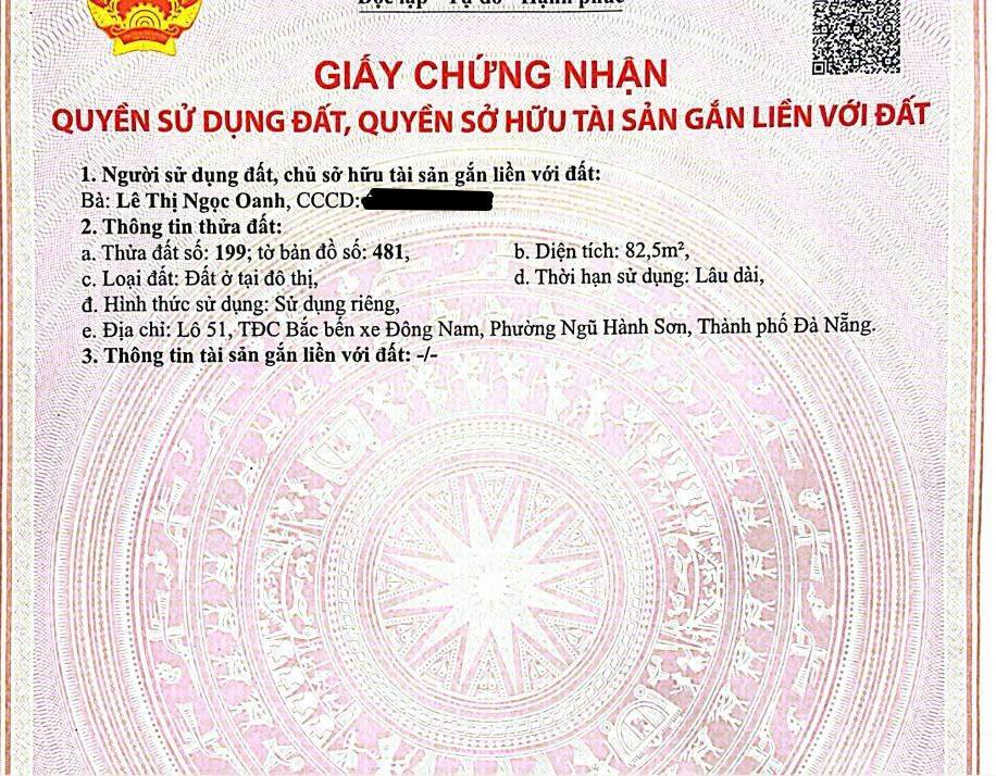 Đất nền Phạm Khiêm Ích, Đà Nẵng 82.5m² - Đối diện công viên, tiềm năng vượt trội!