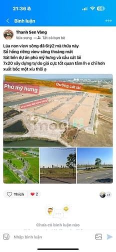 Đất nền Phú Đông Nhơn Trạch 140m² sổ hồng - View sông mát mẻ