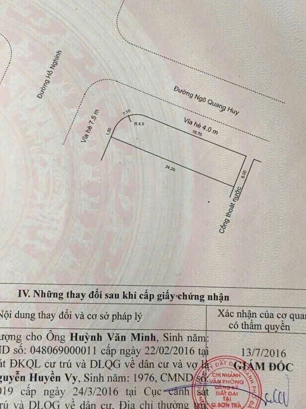 Bán Đất Lô Góc 2 Mặt Tiền Hồ Nghinh - Ngô Quang Huy, Đà Nẵng 140m²