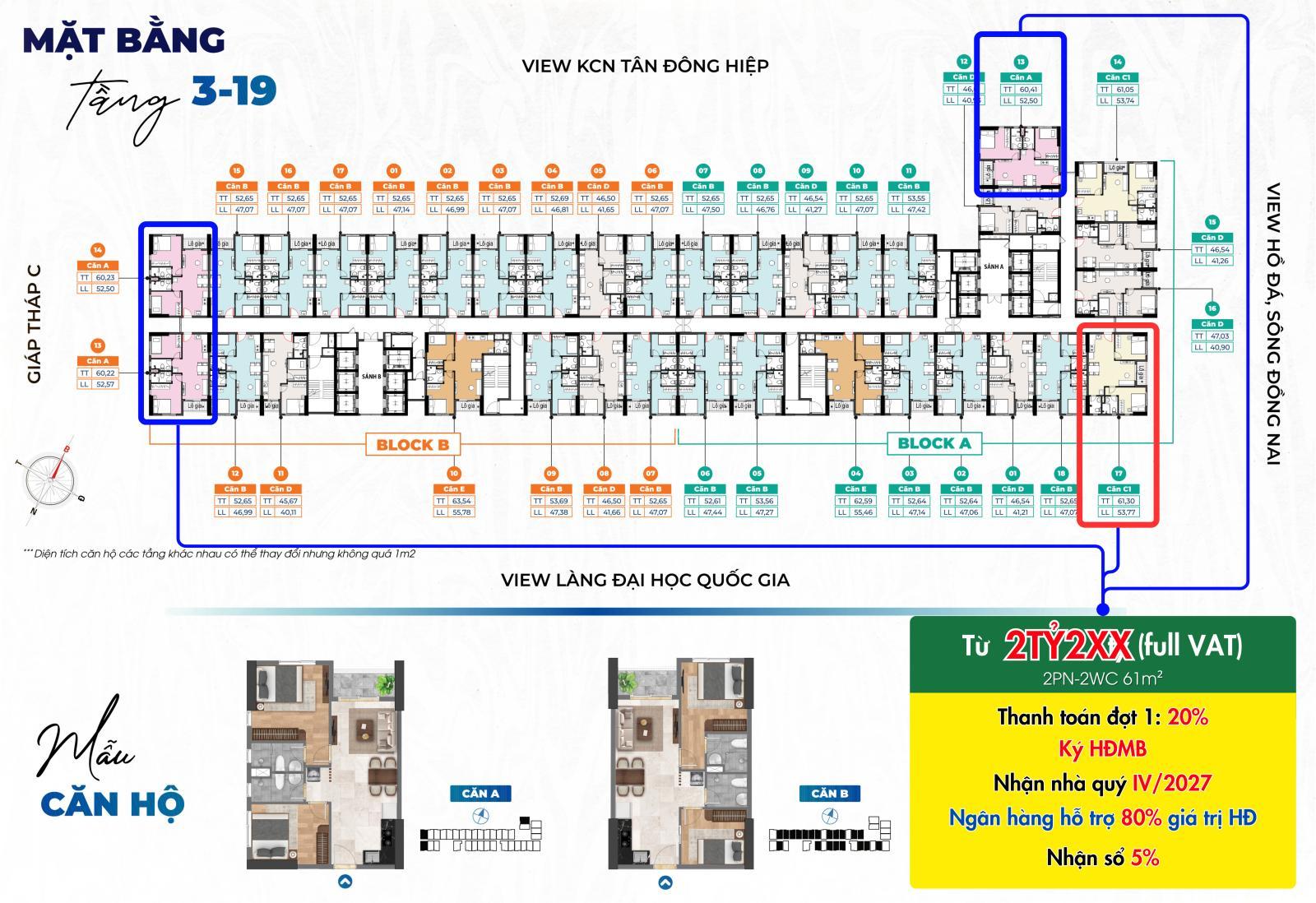 Căn hộ Bcons Solary 2PN - Giá chỉ từ 1.73 tỷ - Sẵn sàng nhận nhà