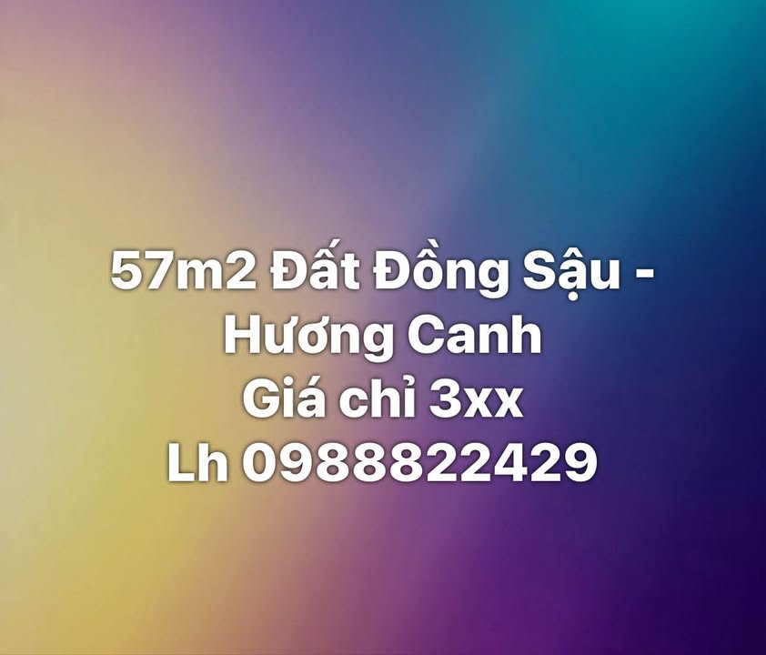 Đất nền Hương Canh, Bình Xuyên 57m² - Sổ đỏ chính chủ