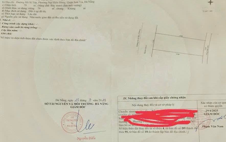 Đất Mặt Tiền 7.5m Hồ Sỹ Tân, Sơn Trà - 80m², Hướng Tây, Giá 7.15 Tỷ