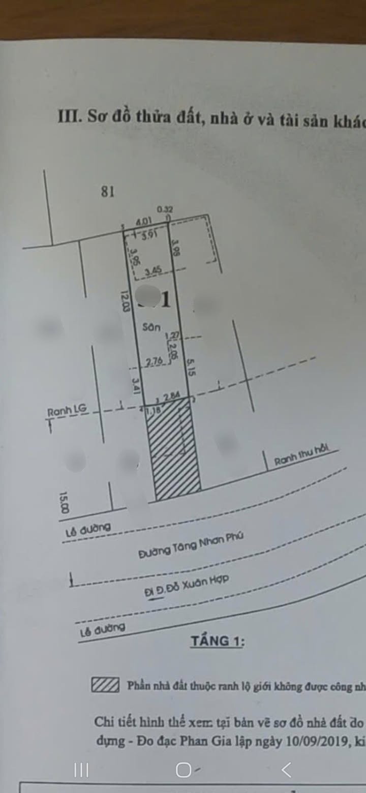 Nhà mặt tiền Tăng Nhơn Phú 62m² 15.46 tỷ - Mặt tiền kinh doanh