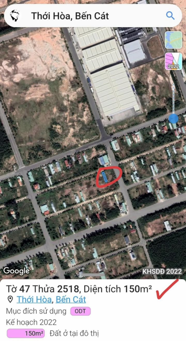 Đất nền Thới Hòa Bến Cát 150m² - Sổ đỏ sẵn, Giá F0 CĐT