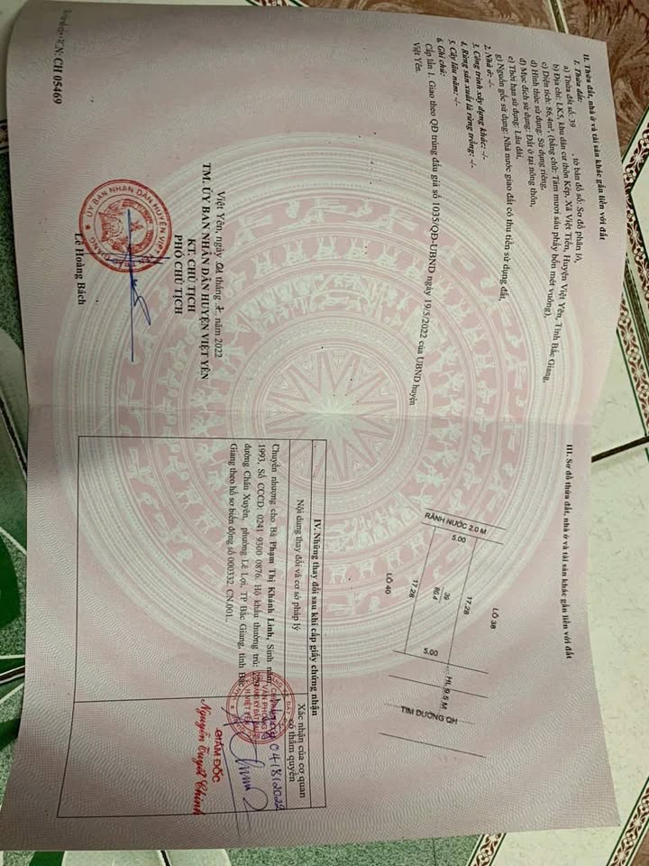 Đất nền 86m² Xã Việt Tiến, Việt Yên - Tiềm năng tăng giá vượt trội!