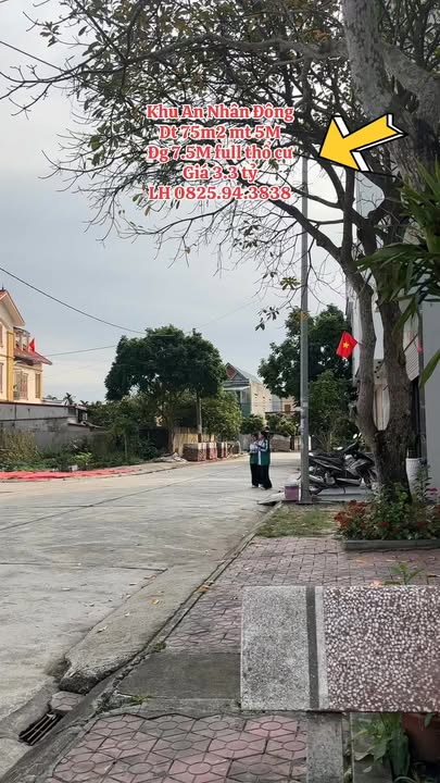 Đất nền An Nhân Đông Tứ Kỳ 75m² 3.3 tỷ - Sổ đỏ chính chủ