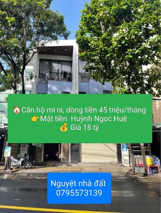 Tòa Căn Hộ Mini Mặt Tiền Huỳnh Ngọc Huệ, Đà Nẵng - 147m², 10 Phòng, Doanh thu 45 Triệu/Tháng