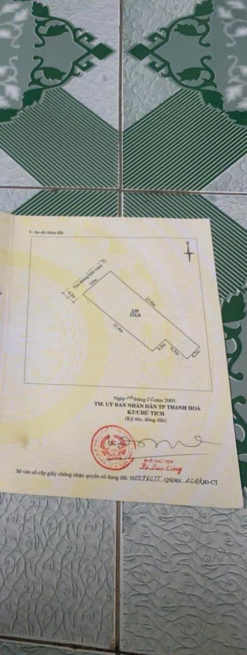 Đất nền Lê Thước Thanh Hóa 222m² - Tiềm năng tăng giá vượt trội!