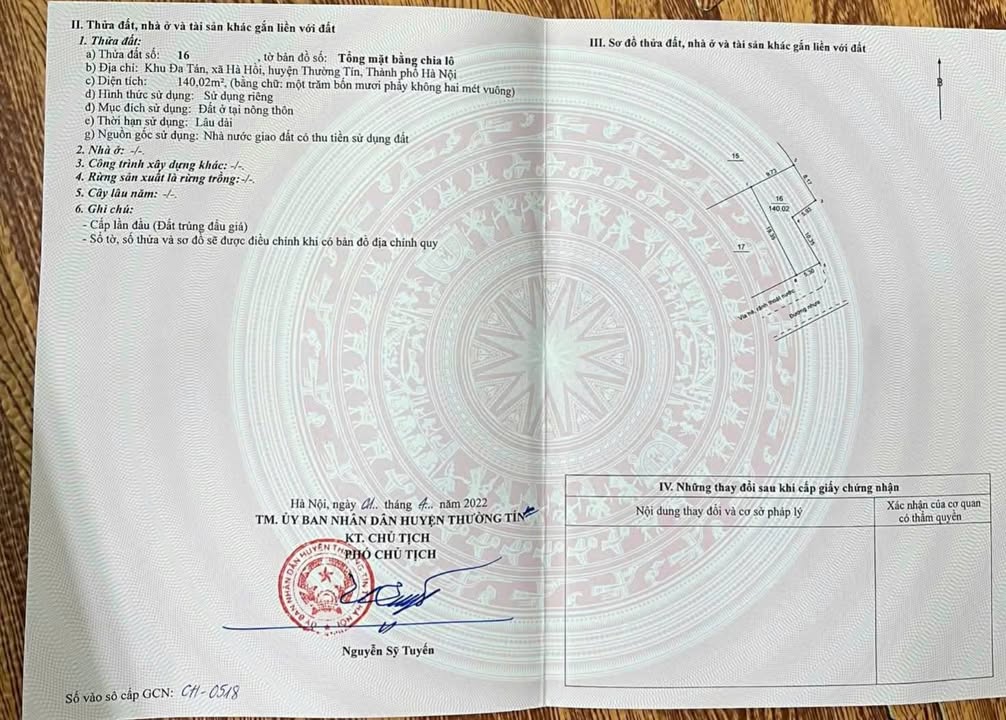 Đất đấu giá Hà Hồi, Thường Tín 140m² - Vị trí kinh doanh đắc địa