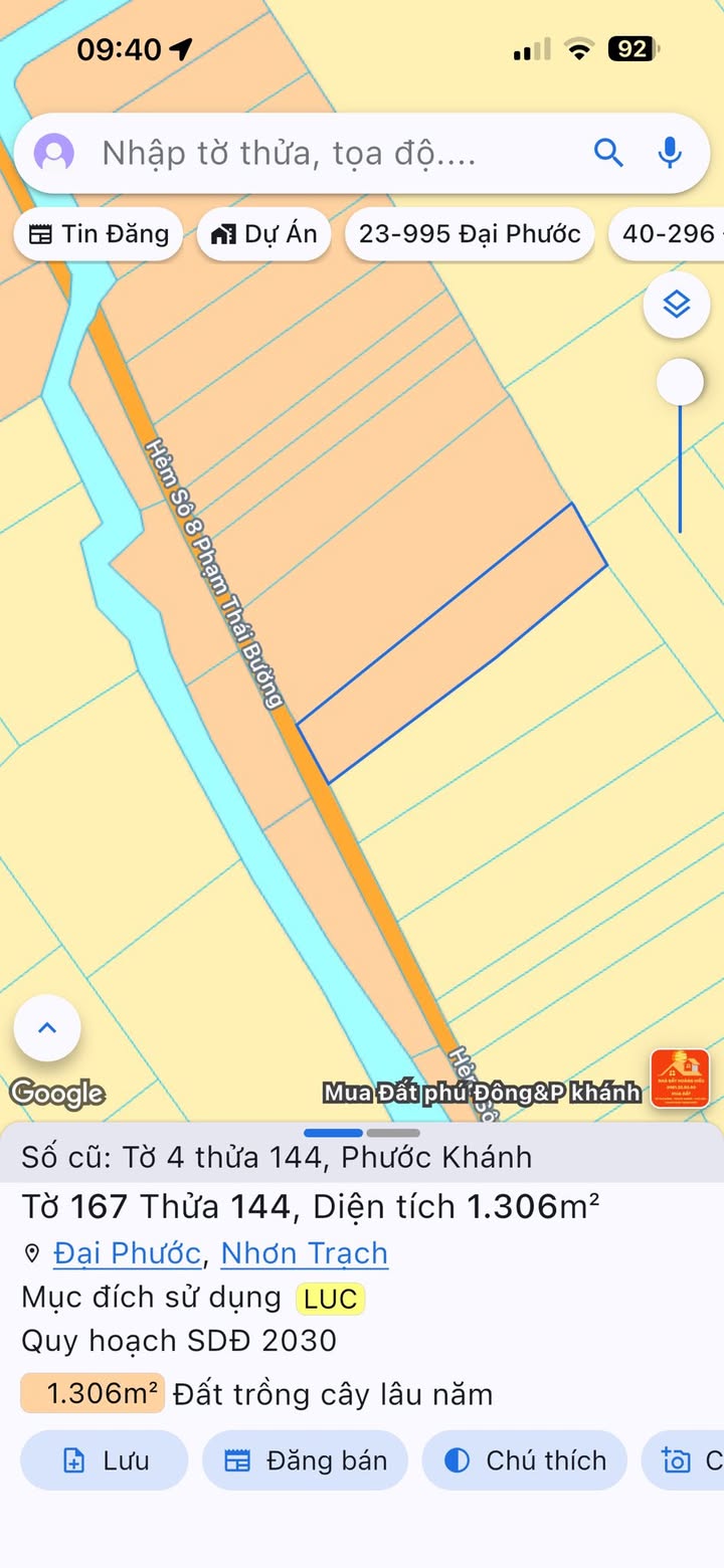 Đất Vườn Phước Khánh 1306m² - Sổ Hồng Riêng, Giá Tốt Đầu Tư