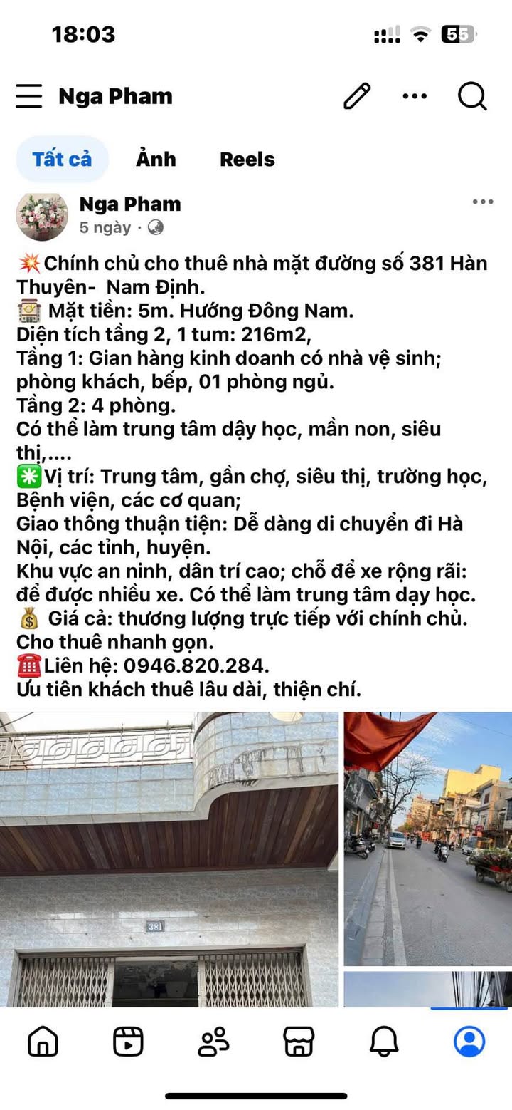Nhà Mặt Tiền Hàn Thuyên Nam Định 216m² - Vị trí Đắc Địa!