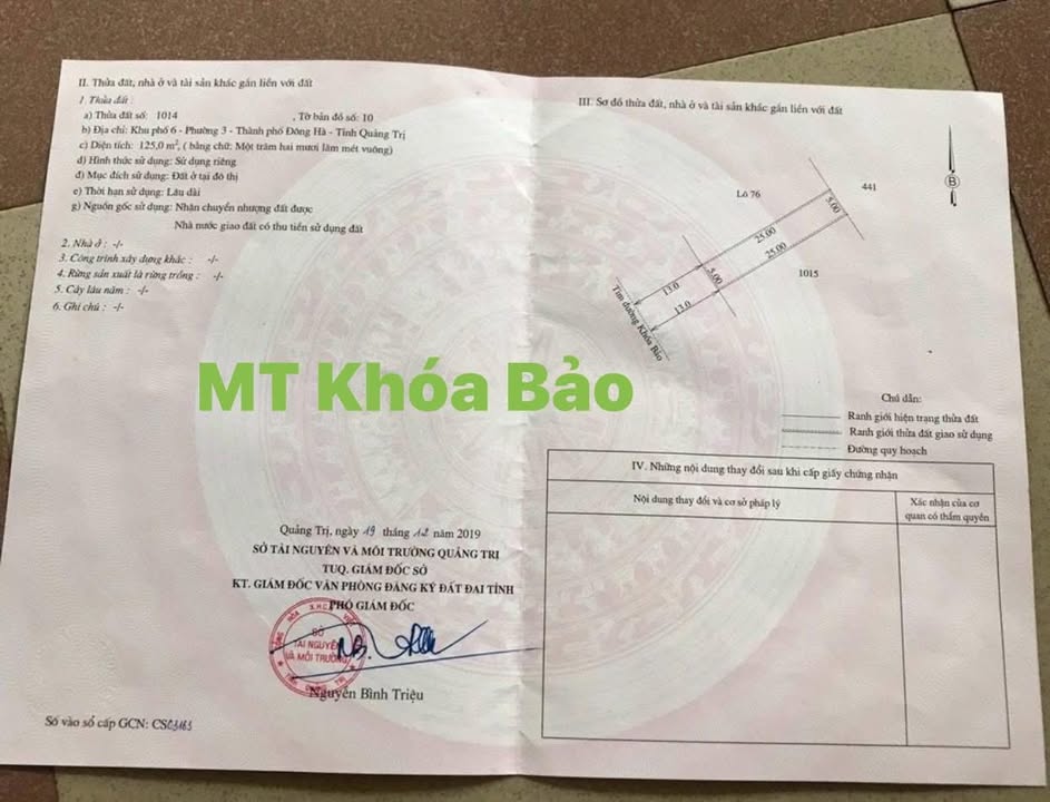 Đất nền Đông Hà 125m² mặt tiền Đường Khoá Bảo - Tiềm năng tăng giá!