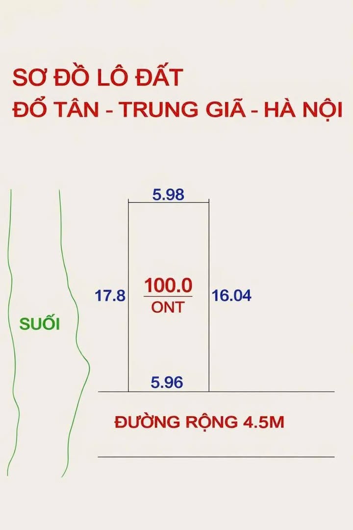 Đất nền Trung Giã, Sóc Sơn 100m² - Sổ đỏ chính chủ, tiềm năng tăng giá!