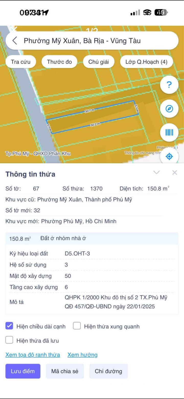 Bán Đất Thị Vải Phú Mỹ 150m² - Sổ Đỏ 40m² Thổ Cư, Giá 1.6 Tỷ
