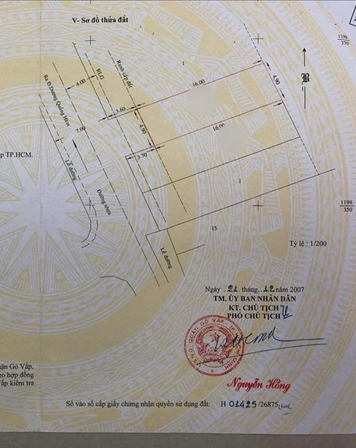 Đất Vàng Gò Vấp - 100m² Mặt Tiền Hẻm 6m - 12 Tỷ