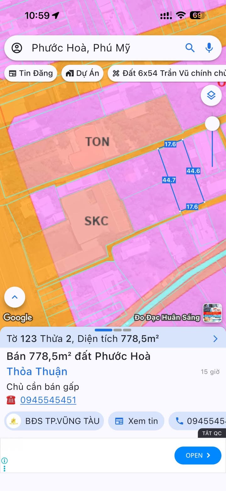 Đất Vàng 774m² Phước Hòa, Phú Mỹ - Ngay QL51, Giá Đầu Tư 7.04 Tỷ