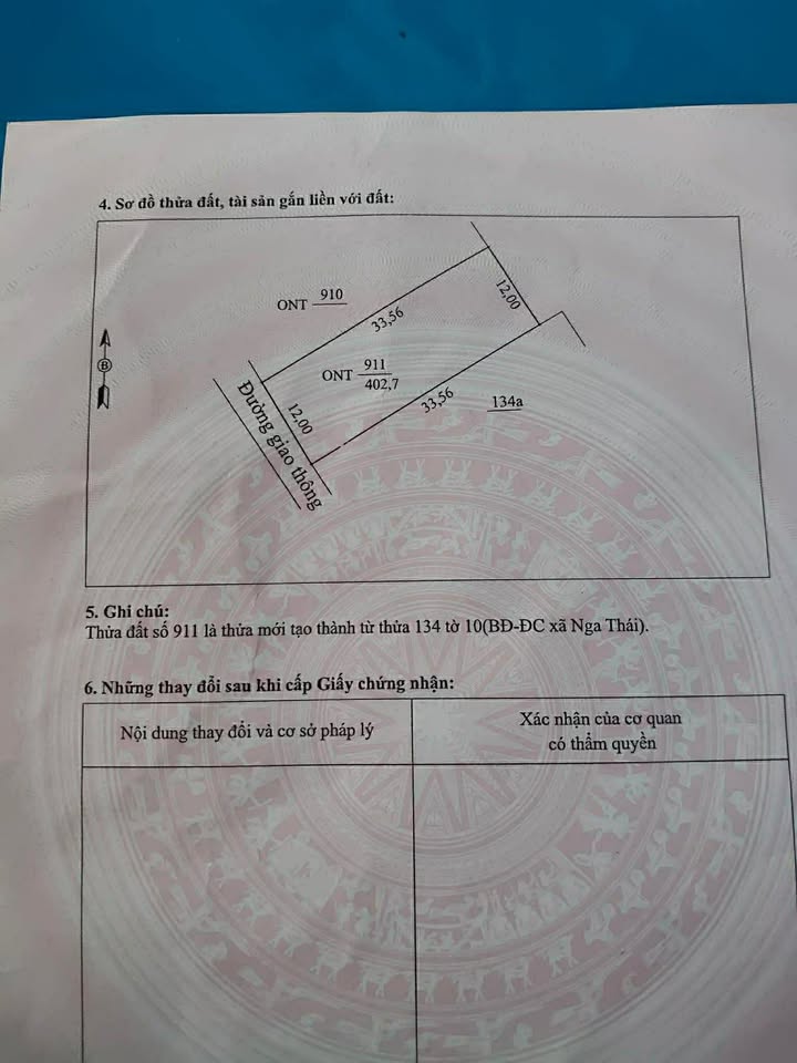 Đất nền Nga Thái, Nga Sơn 400m² - Tiềm năng tăng giá vượt trội!