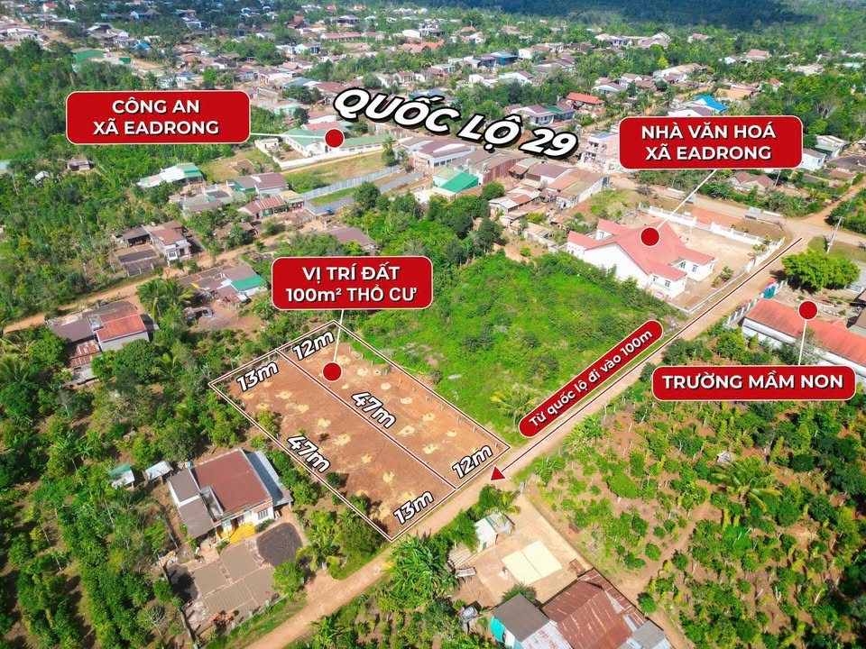 Đất nền Ea Drông Buôn Hồ 564m² 960 triệu - Giá F0 CĐT