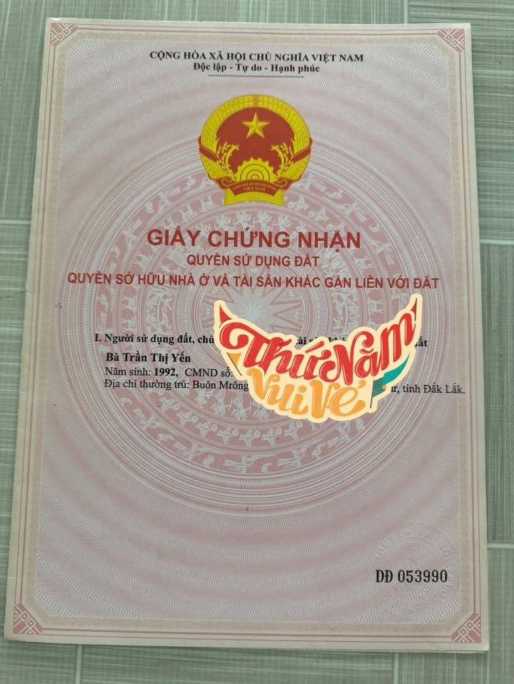 Đất Vườn 552m² Đắk Lắk - Sổ Đỏ Thổ Cư, Mặt Đường Bê Tông, Giá 1.44 Tỷ