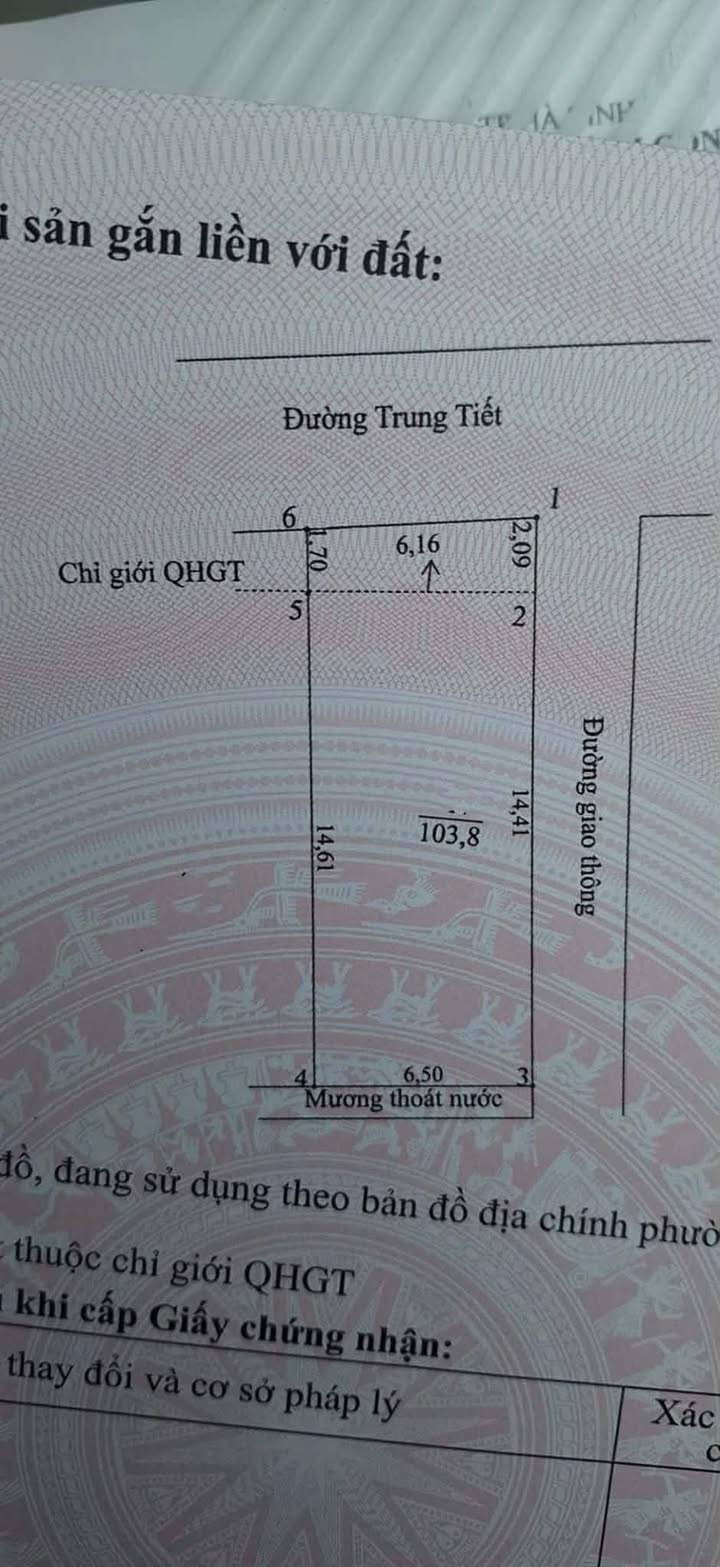 Đất nền Trung Tiết, TP Hà Tĩnh 103.8m² - Vị trí đắc địa, kinh doanh tốt!