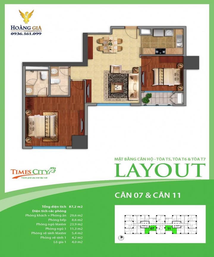 Căn hộ Times City Thanh Xuân 87m² view thoáng - Sẵn sàng vào ở!