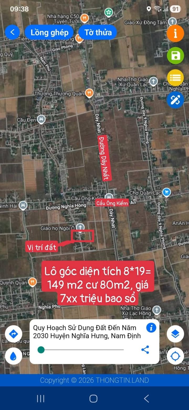 Đất nền Nghĩa Hồng 149m² - Sổ đỏ chính chủ, đường ô tô tránh!