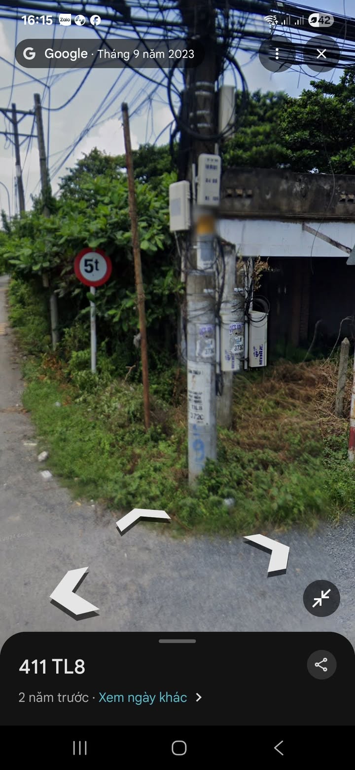 Cho thuê đất góc 2 mặt tiền Tỉnh lộ 8, Củ Chi - 750m², 5 triệu/tháng