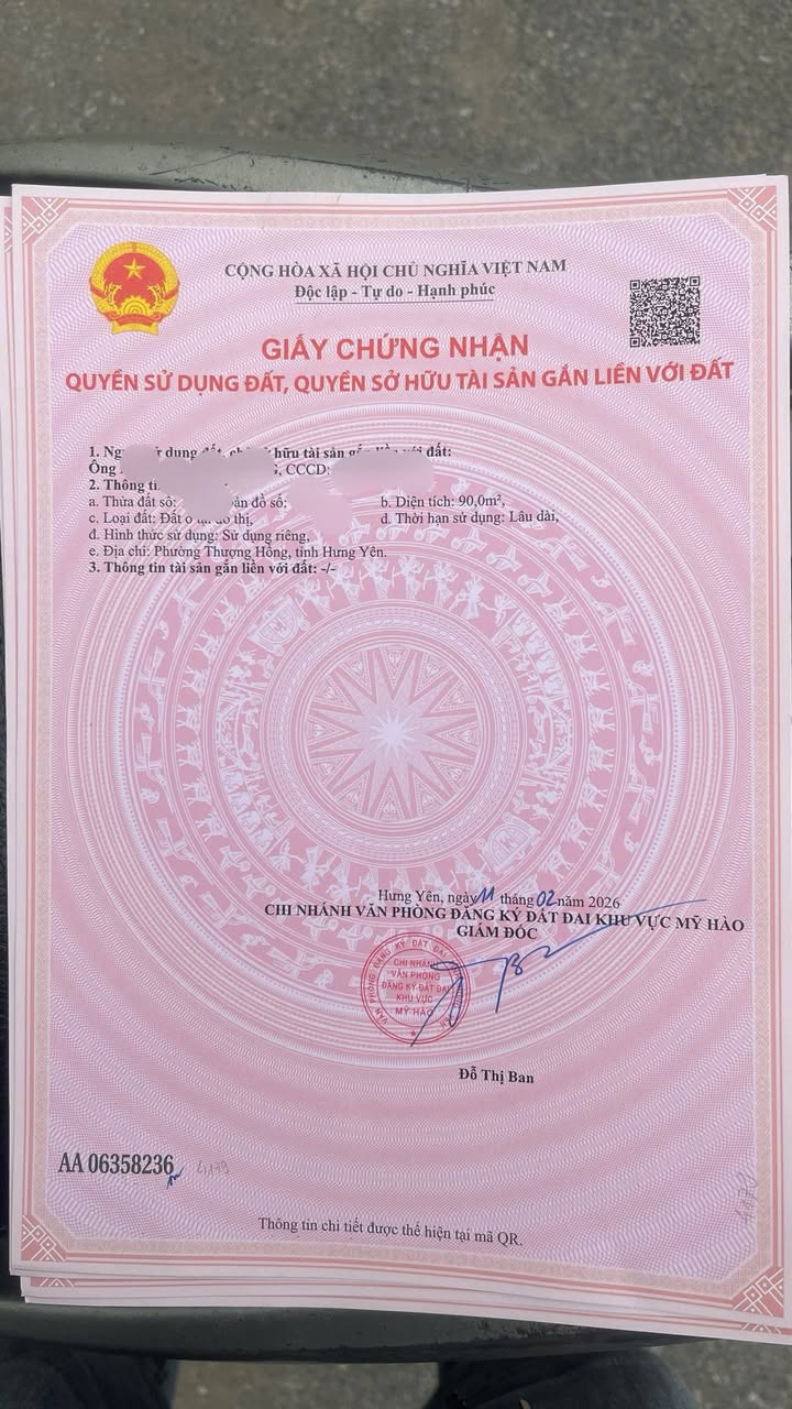 Đất Đô Thị 90m² Phường Hồng Châu, Hưng Yên - Sổ Đỏ Sẵn Sàng Đầu Tư