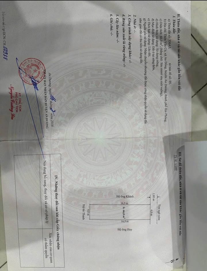 Bán Gấp Đất 66m² An Đồng, Hải Phòng - Ô tô Đỗ Cửa, Giá 2.45 Tỷ