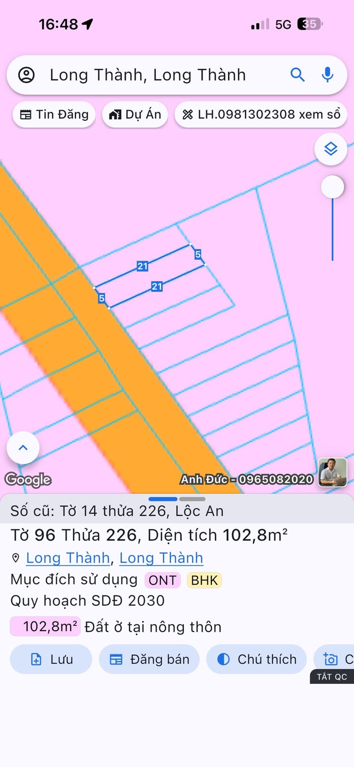 Đất nền Lộc An Long Thành 105m² giá 2 tỷ - Tiềm năng tăng giá vượt trội!