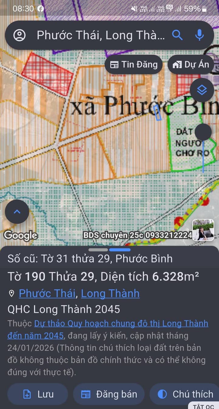 Đất nền Phước Bình, Long Thành 6328m² - Pháp lý rõ ràng