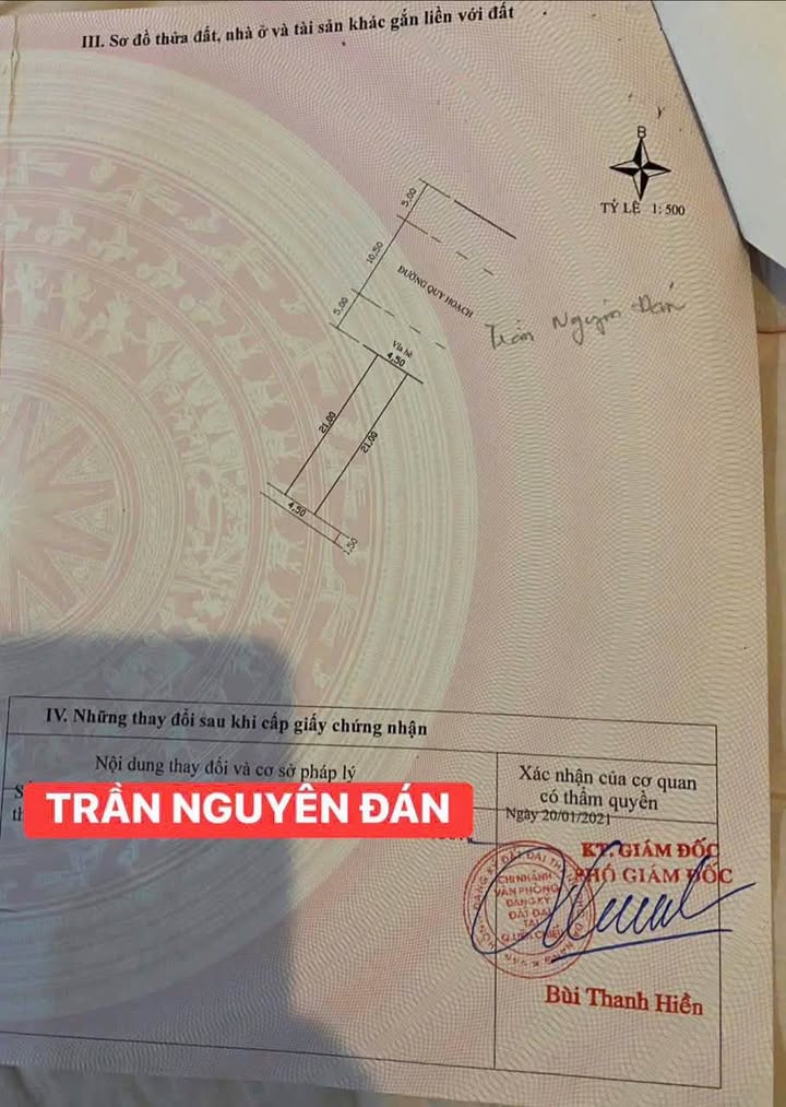 Đất nền Trần Nguyên Đán 94.5m² - Sổ đỏ chính chủ!