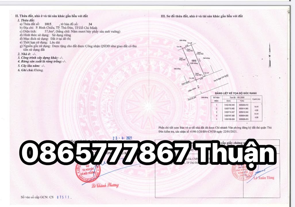 Đất nền Ngô Chí Quốc Thủ Đức 57.6m² - Xây dựng tự do!