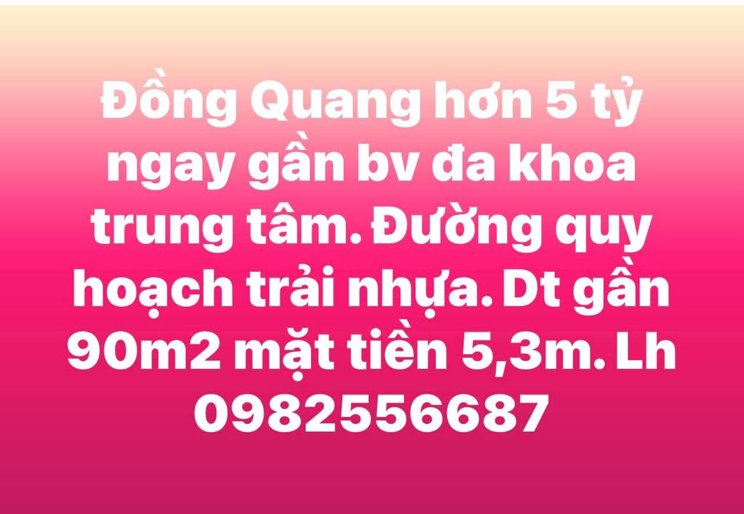 Đất nền Đồng Quang, Phổ Yên 90m² - Sổ đỏ sẵn sàng, gần BV Đa khoa