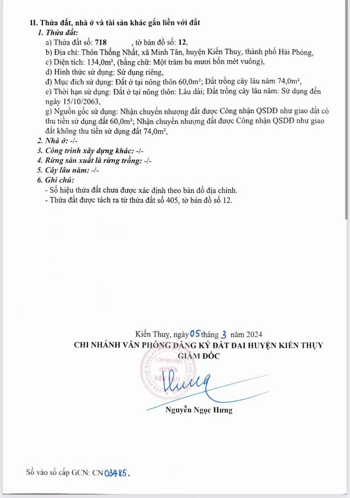 Đất Nền Minh Tân, Kiến Thụy 134m² - Sổ Đỏ Rõ Ràng, Giá Đầu Tư