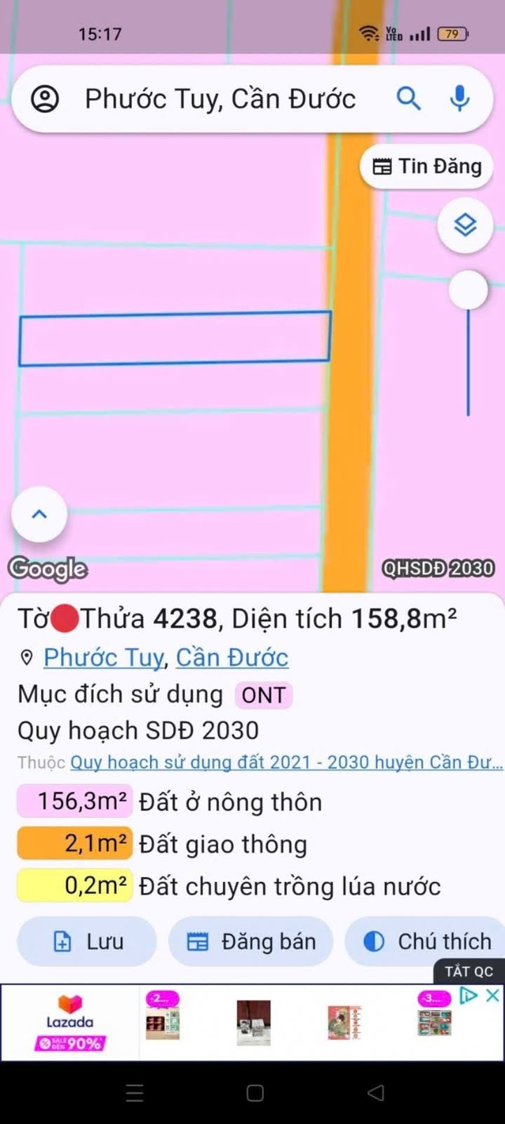 Bán Gấp 2 Lô Đất Full Thổ Cư 159m² Xã Phước Tuy, Cần Đước, Long An - Sổ Đỏ Sẵn Sàng
